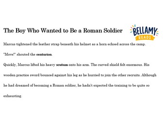 The Boy Who Wanted to Be a Roman Soldier | Roman Britain Reading Comprehension | Lower KS2