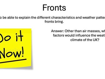 Weather and Climate Scheme A Level