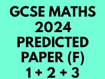 GCSE 2024 Maths Predicted Papers 1+2+3 + mark schemes BUNDLE (OCR FOUNDATION)