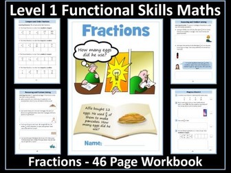 Fractions Workbook Level 1 Maths Functional Skills