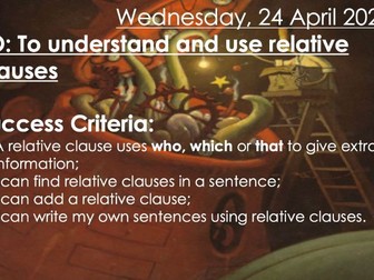 Relative Clause Lesson