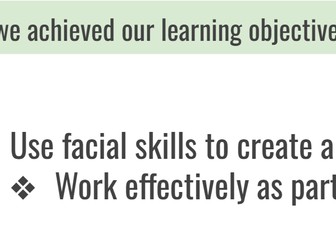 SEND Drama Exploring Facial  Expressions