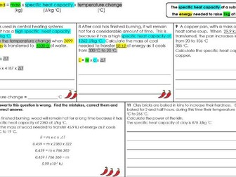 Specific Heat Capacity Calculations