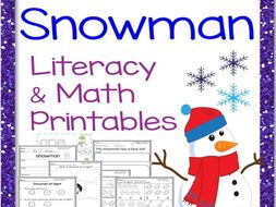 Snowman Literacy and Math Printables