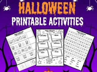Halloween Activity Pack | Crafts & Word Games