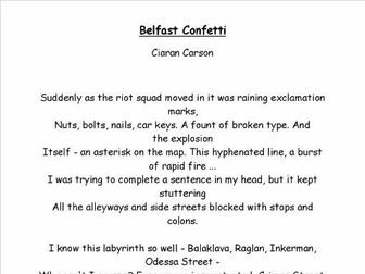 Belfast Confetti Adapted Tasks