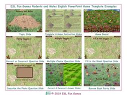 Rodents and Moles English PowerPoint Game Template