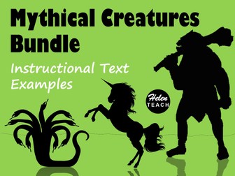 Mythical Creatures: 3 Example Instructions BUNDLE with Feature Find Sheets & Answers