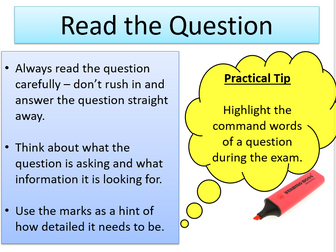 Exam technique help Science GCSE