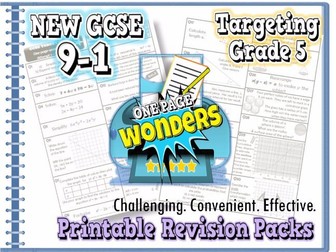GCSE 9-1 Grade 5 Maths Revision Pack With Solutions