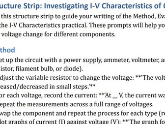 AQA GCSE Physics I-V Characteristics Practical