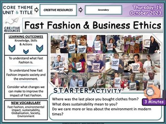 Fast Fashion & Business Ethics