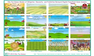 Modals of Obligation, Necessity, and Prohibition Barnyard English PowerPoint Game