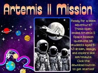 Artemis II Space Mission Questions: A Fun STEM Writing Activity for Kids!