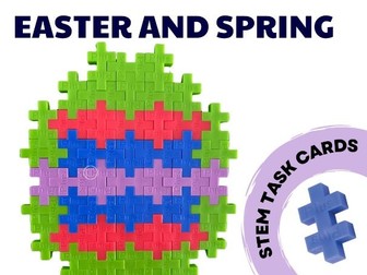 Plus Plus building block patterns for Spring and Easter