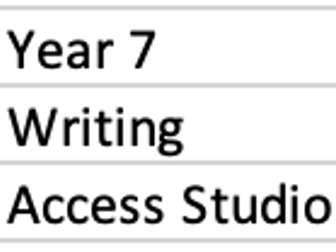 Year 7 writing practice access studio