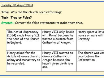 Why did the Church need reforming? (1530s)