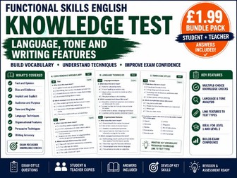 Functional Skills English Knowledge Test Language, Tone and Writing Features