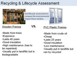Recycling and Lifecycle Assessment Edexcel 9-1