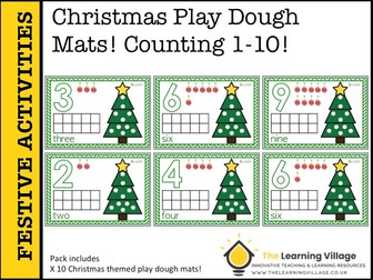 Christmas Activities for Early Years! Play Dough Mats!