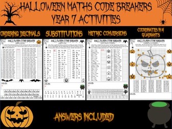Halloween maths - Year 7 code breakers