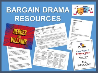 Bargain Drama teaching schemes and resources