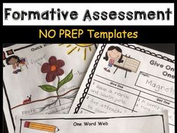 Formative Assessment: NO PREP Templates For Any Subject Area