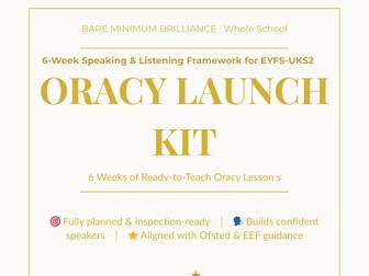 Whole School Oracy Launch Kit – EYFS to Year 6 – 6 Week Speaking & Listening Programme