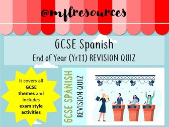 GCSE Spanish - End of year revision Quiz