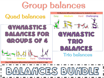 Gymnastics group balances for trios and 4s