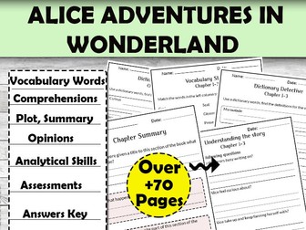Alices Adventures in Wonderland Novel Study