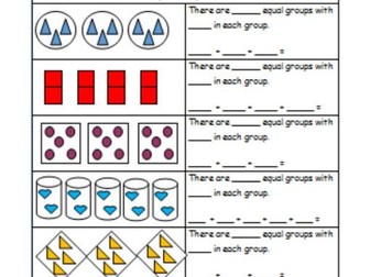 Relating equal groups to repeated addition