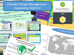 GCSE AQA 9-1: Climate Change - Management of climate change through adaptation. Global Warming.