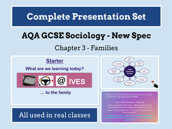 AQA GCSE SOCIOLOGY - Unit 3 - Families (UPDATED FOR 2024/2025)