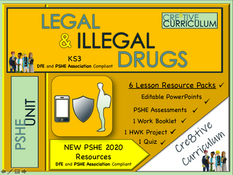 Legal + Illegal KS3 Drugs Unit PSHE