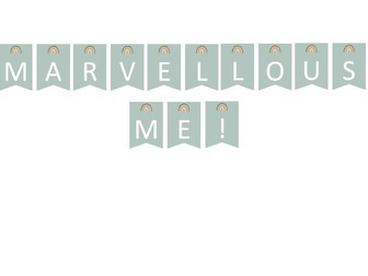 Marvellous Me! Display letter bunting
