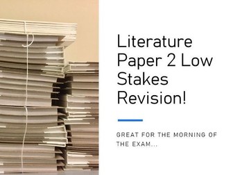 Literature Paper 2 Low Stakes Revision