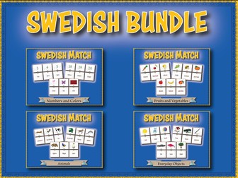 Swedish Vocabulary Match Bundle