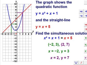 Solve Simultaneous Equations Graphically