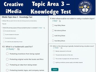 Creative iMedia R093 - Topic Area 3 - Pre-production Planning  - Microsoft Forms Quiz