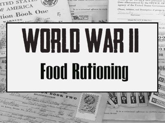 WW2 rationing lesson