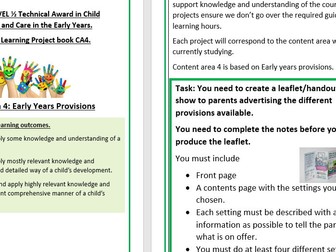 Cache content area 4 - independent booklet