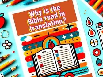 Why the Bible is read in translation Worksheet- NEW Catholic Yr7 RED - SEND/Nurture Group