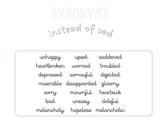 Synonyms mats - emotions, common words and alternatives for said