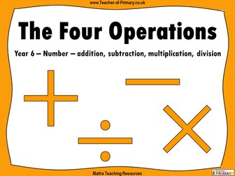 The Four Operations - Year 6