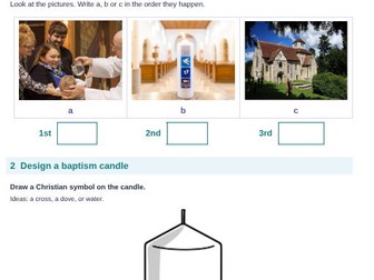 Baptism of a Baby Worksheet