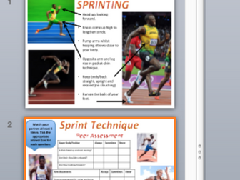 Sprinting resource and worksheet