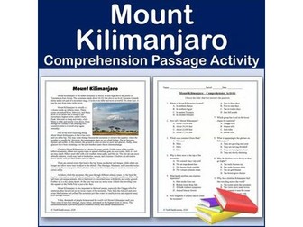 Mount Kilimanjaro | International Landmarks Reading Comp Passage & Activity