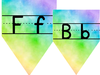 Rainbow alphabet banner