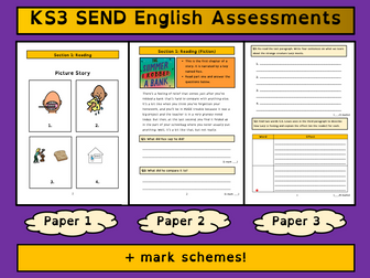 KS3 SEND English Assessment Pack (baseline/end of year)